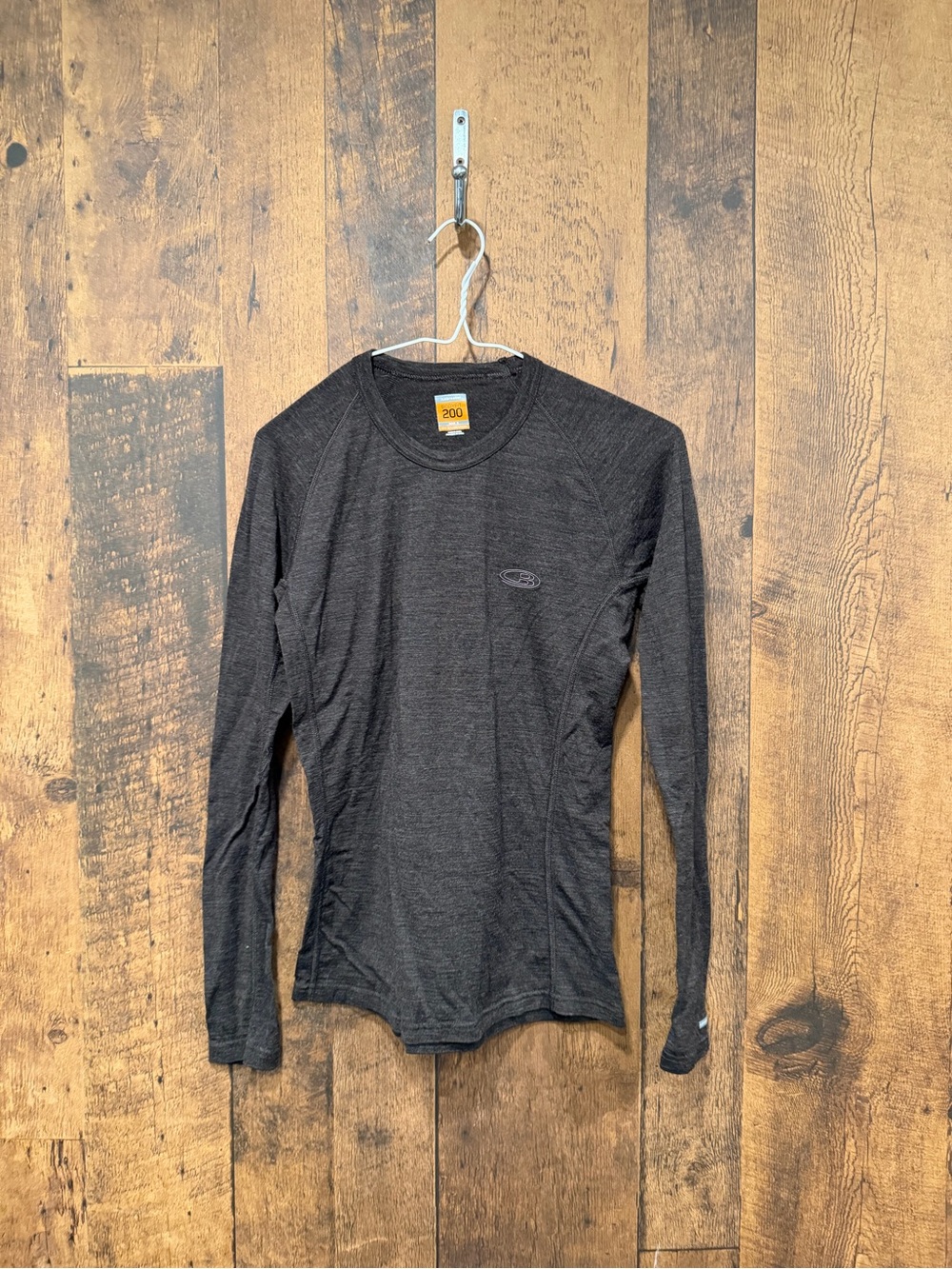 Icebreaker merino wool men’s bodyfit 200 shirt brown small EUC